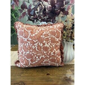 Square Pumpkin Pillow with Printed Reverse and Ruffle Trim - Threshold